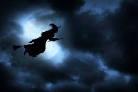 HS : Halloween Postcard #5 - Witch themed - USA 