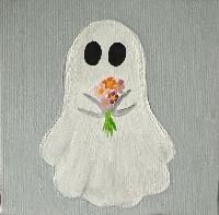 Ghost painting/Halloween card