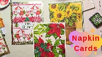 Paper Napkin Decorated Envies & Cards #11