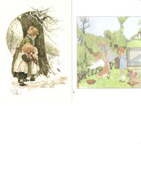 SIGN UP TO WIN 2 USED CHILDREN IN ART POSTCARDS