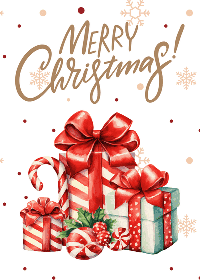 Themed Christmas postcard #1-Merry Christmas