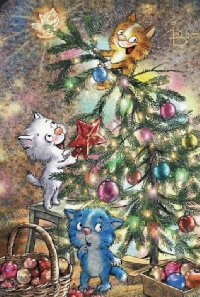 Themed Christmas postcard swap #5-Christmas Tree