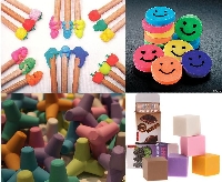 For the Kids - Cool School Erasers