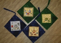 Sew a quilted pot-holder, autumnthemed