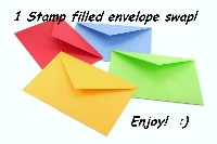 1 stamp Filled envelope. 
