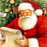 Christmas Song ATC: Santa Claus is Coming to Town