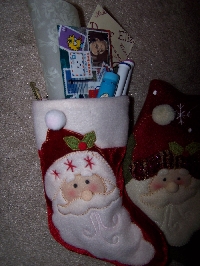 mini stocking (with ATC supplies and surprises)