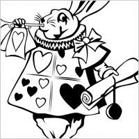 Alice In Wonderland ATC - The White Rabbit