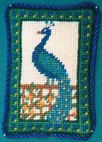 Animal pincushion: peacock