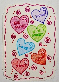 Sophisticated - Hand Drawn Hearts ATCs