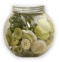 Small Button Whimsey Jar