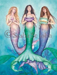 Mermaid Dotee with treasures of the sea 