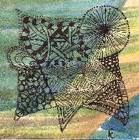Zentangle with background color