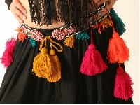 tribal tassel belt handmade