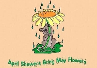 APRIL SHOWERS BRING MAY FLOWERS~stuffed envelope