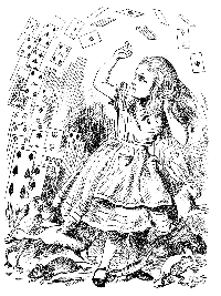 Alice in Wonderland Original Illustration ATC swap