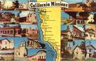 California Missions postcards