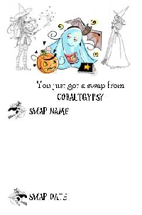 Halloween themed Swap Cards