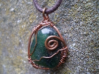 Wire-Wrapped Stone Pendant