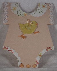 Hand Stamped Baby Card and Tag