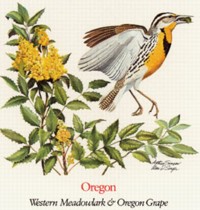 State Bird and State Flower ATC: Oregon