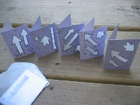 2X2 handmade mini cards w/ envies