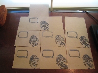 Hand Carved Stamps: All purpose Note Cards 