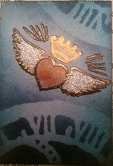 ATC featuring a Hand Carved Stamp