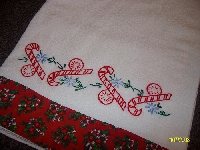 Embellished Tea Towel-Christmas Holiday