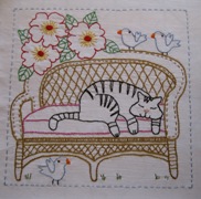 Brutus the cat Embroidery Swap #2