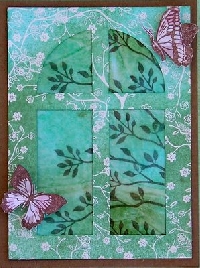 Faux Stained Glass Window ATC