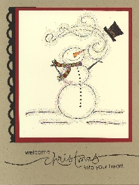 Rubber Stamp Christmas Card