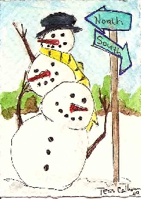 Winter Wonderland Watercolor ATC