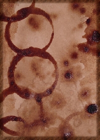 Coffee or Tea Stained ATC