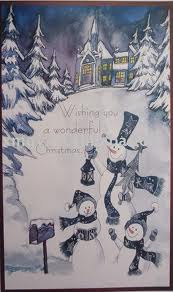 Christmas card challenge #7-Snow scene