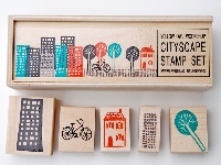Stamp Scape - Hand carved stamp swap