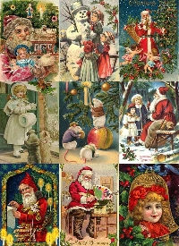 slewis234 and pikkis vintage christmas postcard