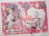 Marie Antoinette Handmade Post Card & Envelope