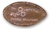 Smashed, elongated, squished, or pressed penny
