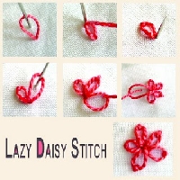 Embroidery ATC Series #2- Lazy Daisy
