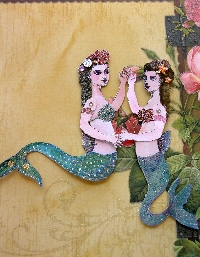 Embellished Mermaid Paper Doll