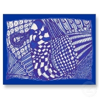 Zentangle of Color ~ BLUE ~
