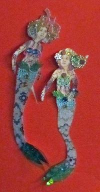  Embellished Mermaid Paper Doll