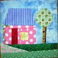 Wonky House Quilt Block #3