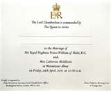 Prince William and Kateâ€™s Royal Wedding Invitati