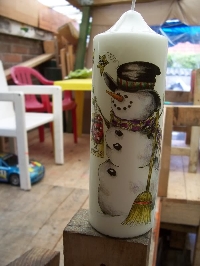 decorated candle