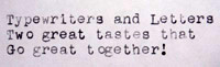 Typewriter Letter - August 2011
