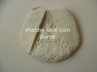 shabby lace coin purse