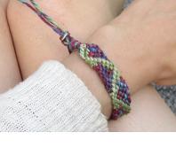 Handmade Fiber or Friendship Bracelet and a Letter