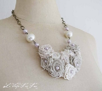 Make A Fabric Flower Necklace-USA